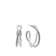 David Yurman Crossover Collection Hoop Earrings in Sterling Silver