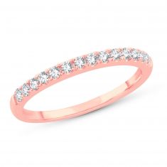 1/4ctw Round Diamond Rose Gold Wedding Band - Embrace Collection