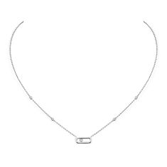 Messika Move Uno 1/10ctw Diamond 18k White Gold Necklace