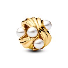 Pandora Abstract Waves Gold-Plated Charm
