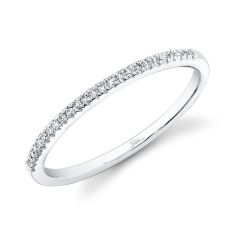 Shy Creation 1/15ctw Diamond 14k White Gold Band