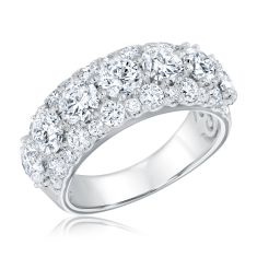 4ctw Round Lab Grown Diamond 14k White Gold Anniversary Band