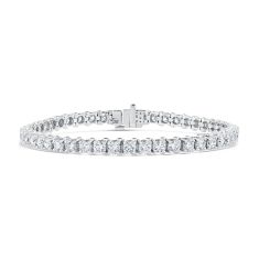 7ctw Diamond White Gold Tennis Bracelet