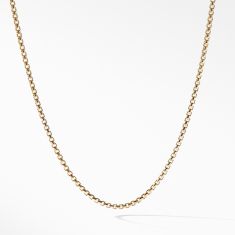 David Yurman Box Chain Necklace in 18k Gold, 1.7mm