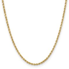 Diamond-Cut Rope 10k Yellow Gold Chain Necklace 3mm