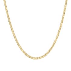 Gold-Filled 3.4mm Cuban Chain Necklace