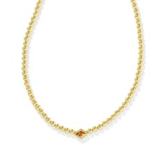 Kendra Scott Abbie Beaded Necklace in Marbled Amber Illusion