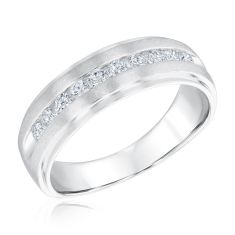1/2ctw Diamond White Gold Ring | Men's