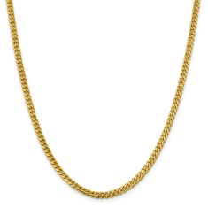 Miami Cuban 10k Yellow Gold Chain Necklace 4.25mm