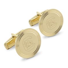 University of South Carolina 14k Yellow Gold Cufflinks by M.LaHart & Co.