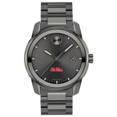 University of Mississippi Movado BOLD Date Gunmetal Grey Watch 42mm by M.LaHart & Co.