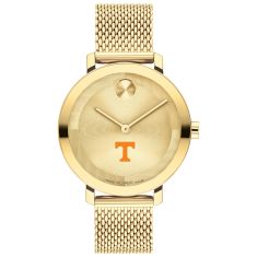 University of Tennessee Movado BOLD Gold-Tone Mesh Bracelet Watch 34mm by M.LaHart & Co.