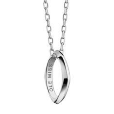 Ole Miss Monica Rich Kosann Poesy Ring Sterling Silver Necklace by M.LaHart & Co.