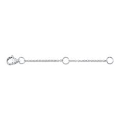 Shy Creation White Gold Jump Ring Extender with Lobster Clasp