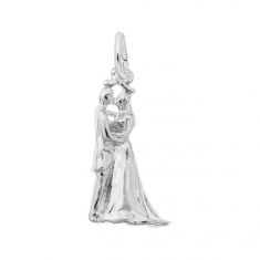 Sterling Silver Bride & Groom 3D Charm