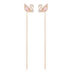 Swarovski Crystal Dazzling Swan Thread Earrings