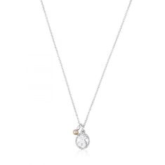 TOUS Silver Camee Pearl Necklace