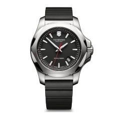 Victorinox I.N.O.X Black Dial Black Rubber Strap Watch 43mm - 241682.1