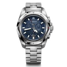 Victorinox I.N.O.X. Chrono Blue Dial Stainless Steel Bracelet Watch 43mm - 241985